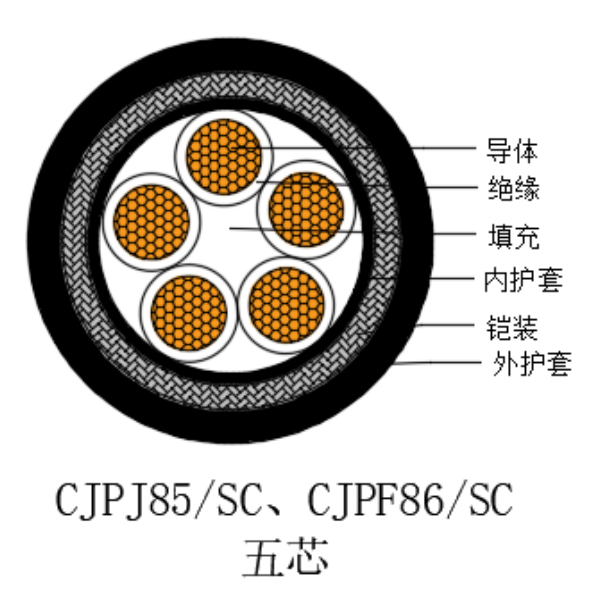 铜芯交联聚乙烯绝缘低烟无卤船用控制电缆-CKJPJ85/SC-150/250V、CKJPF86/SC-150/250V